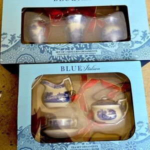 Spode Blue Italian - BNIB - 2 sets of ornaments